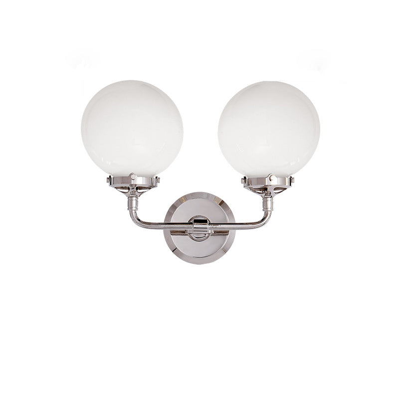 Magic Bean Round Glass Copper 1/2 Light Wall Sconce Lamp