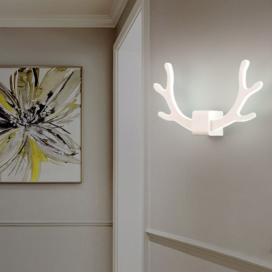 Art Deco Antler Square Acrylic Iron LED Wall Sconce Lamp