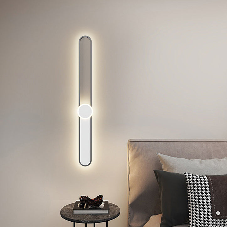Long Oval Long Bar Acrylic Hardware LED Wall Sconce Lamp
