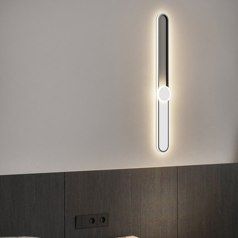 Long Oval Long Bar Acrylic Hardware LED Wall Sconce Lamp