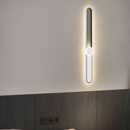 Long Oval Long Bar Acrylic Hardware LED Wall Sconce Lamp
