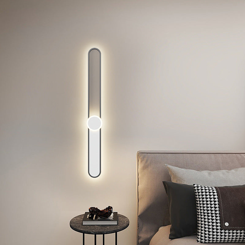 Long Oval Long Bar Acrylic Hardware LED Wall Sconce Lamp