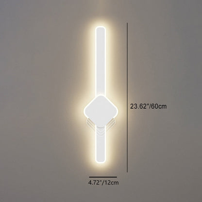 Long Oval Long Bar Acrylic Hardware LED Wall Sconce Lamp