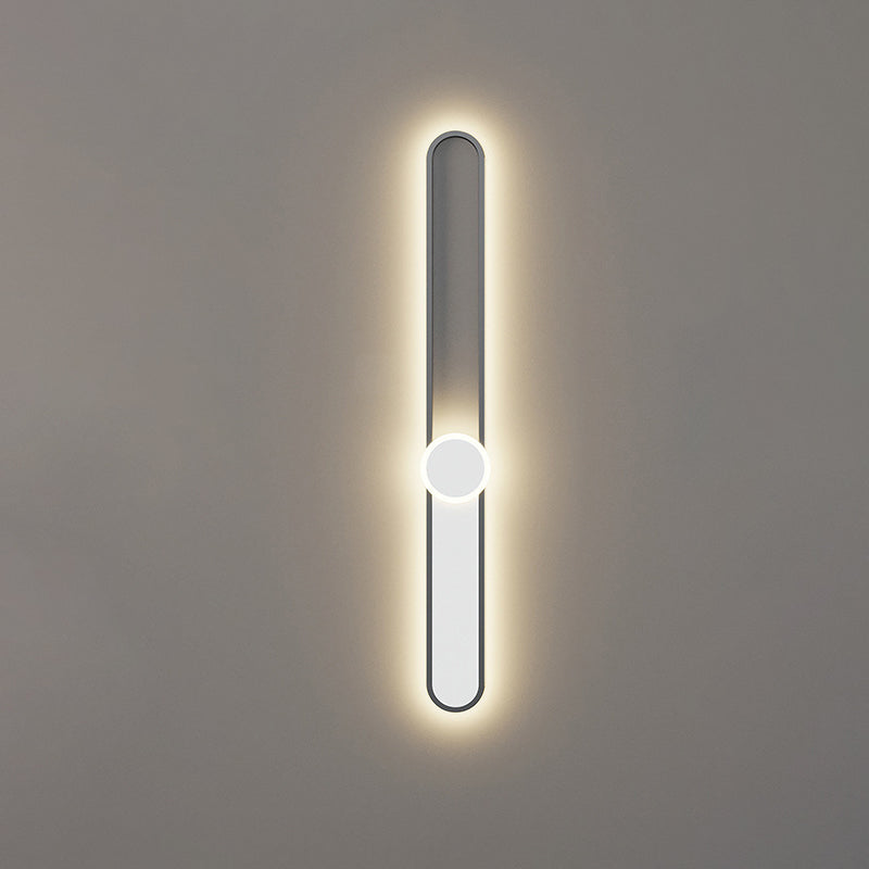 Long Oval Long Bar Acrylic Hardware LED Wall Sconce Lamp