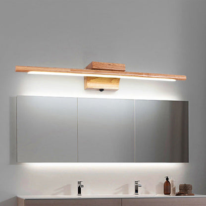 One Piece Square Acrylic Rubberwood LED Wall Sconce Lamp