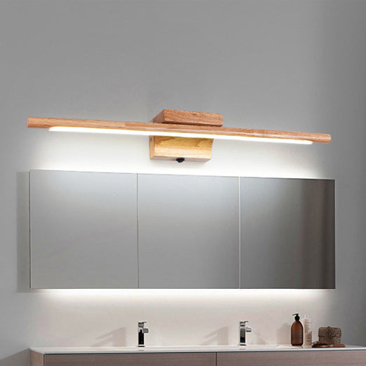 One Piece Square Acrylic Rubberwood LED Wall Sconce Lamp