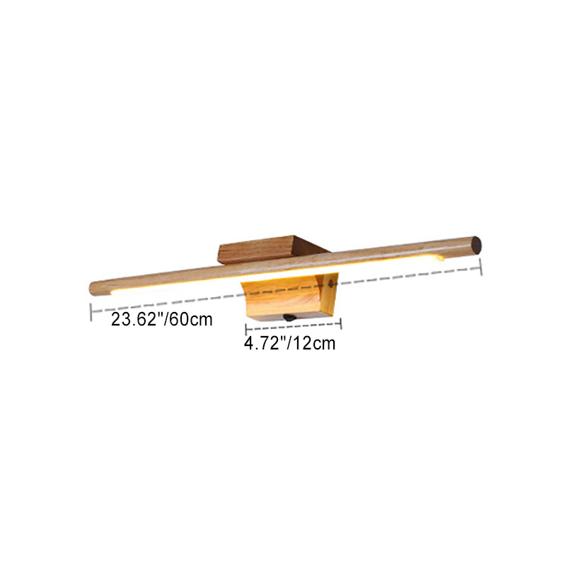 One Piece Square Acrylic Rubberwood LED Wall Sconce Lamp