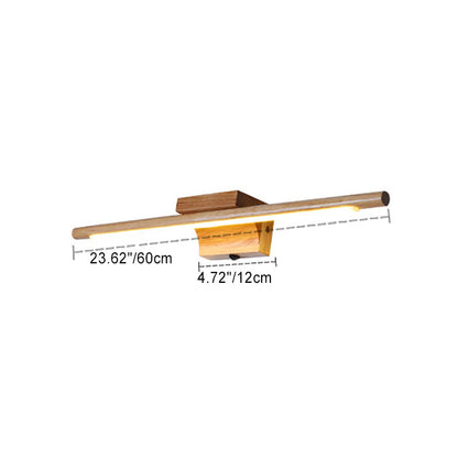 One Piece Square Acrylic Rubberwood LED Wall Sconce Lamp