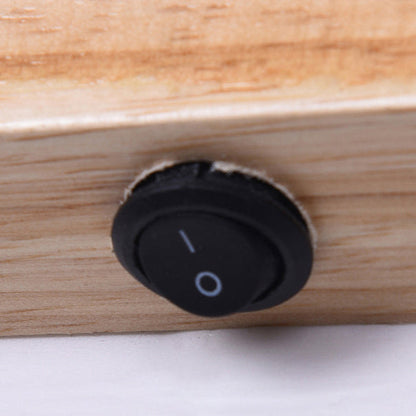One Piece Square Acrylic Rubberwood LED Wall Sconce Lamp