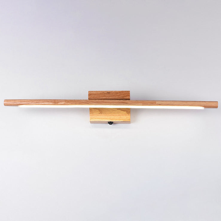 One Piece Square Acrylic Rubberwood LED Wall Sconce Lamp