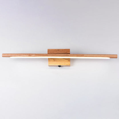 One Piece Square Acrylic Rubberwood LED Wall Sconce Lamp