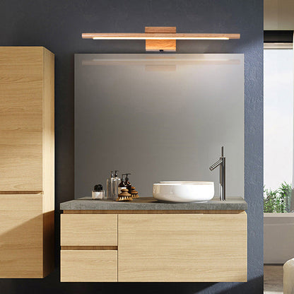One Piece Square Acrylic Rubberwood LED Wall Sconce Lamp