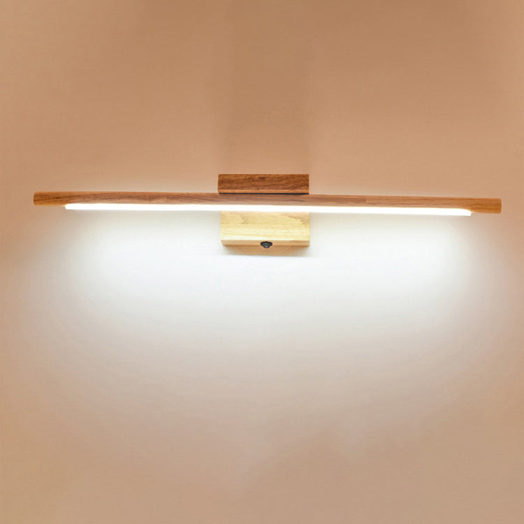 One Piece Square Acrylic Rubberwood LED Wall Sconce Lamp