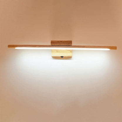 One Piece Square Acrylic Rubberwood LED Wall Sconce Lamp