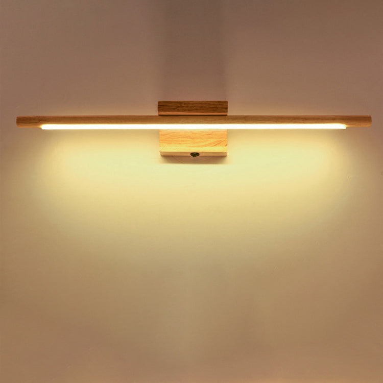One Piece Square Acrylic Rubberwood LED Wall Sconce Lamp