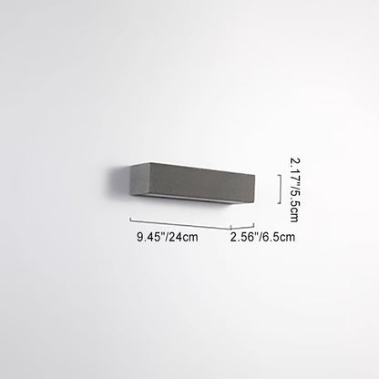 Square Long Acrylic Concrete LED Wall Sconce Lamp