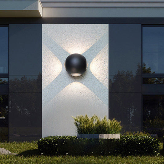 Round Square Orb Lens Aluminum LED Wall Sconce Lamp