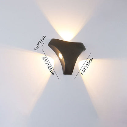 Cross Triangle Hexagon Lens Aluminum LED Wall Sconce Lamp