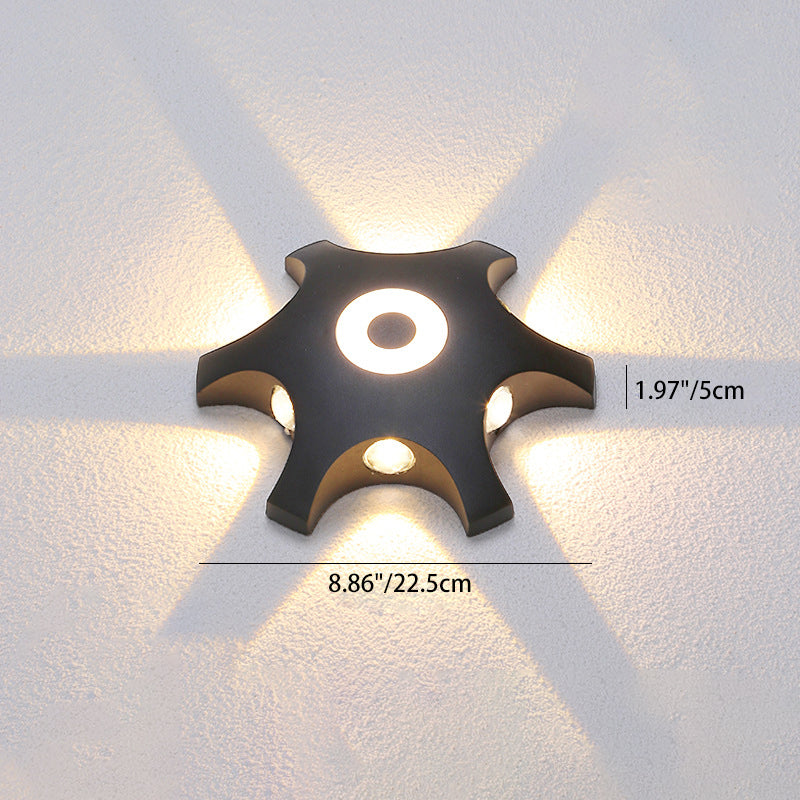 Cross Triangle Hexagon Lens Aluminum LED Wall Sconce Lamp