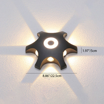 Cross Triangle Hexagon Lens Aluminum LED Wall Sconce Lamp