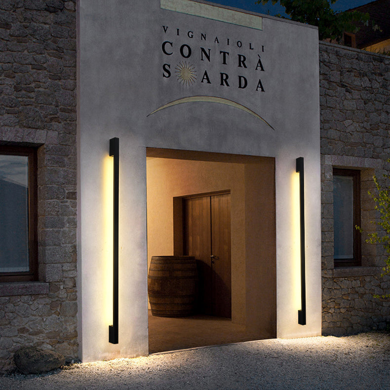 Rectangular Base Strip PC Aluminum LED Wall Sconce Lamp