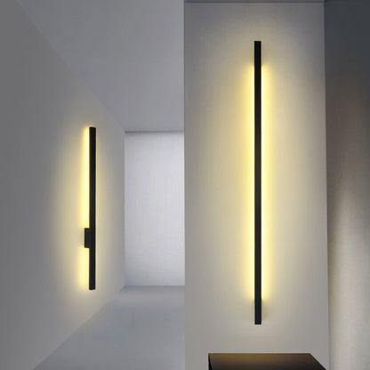 Rectangular Base Strip PC Aluminum LED Wall Sconce Lamp