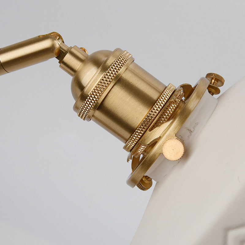Japanese Glass Ceramic Brass 1-Light Wall Sconce Lamp