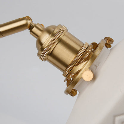 Japanese Glass Ceramic Brass 1-Light Wall Sconce Lamp