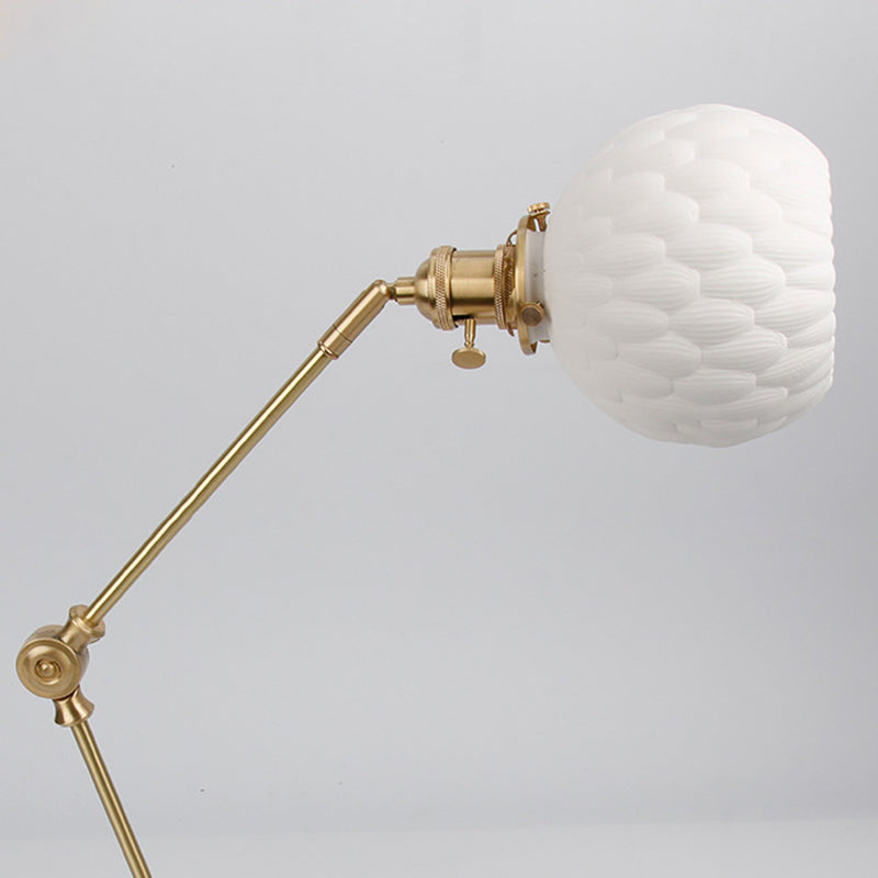 Japanese Glass Ceramic Brass 1-Light Wall Sconce Lamp