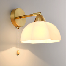Scandinavian Round Glass Hardware 1-Light Wall Sconce Lamp