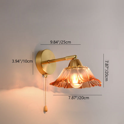 Scandinavian Glass Hardware 1-Light Wall Sconce Lamp