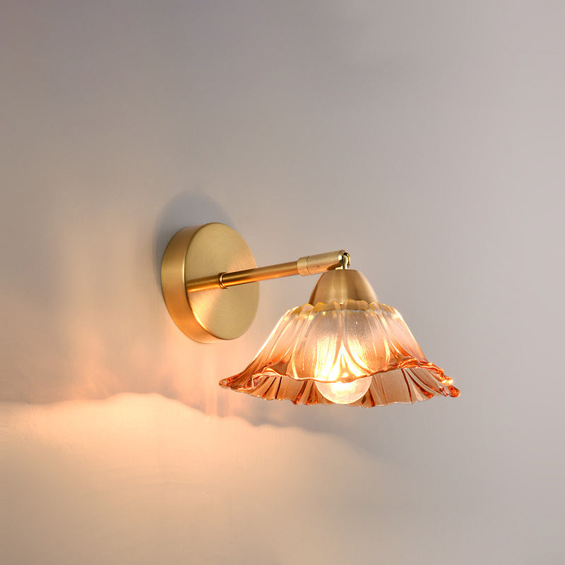 Scandinavian Glass Hardware 1-Light Wall Sconce Lamp