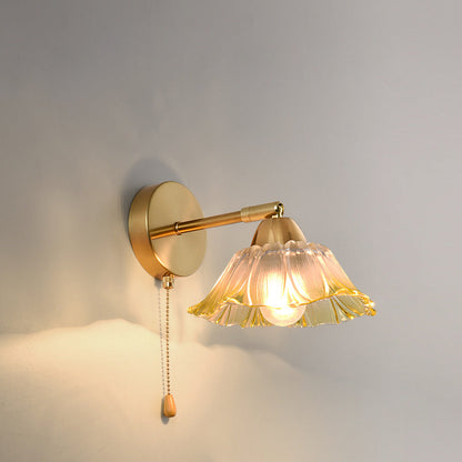 Scandinavian Glass Hardware 1-Light Wall Sconce Lamp