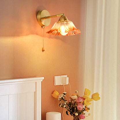 Scandinavian Glass Hardware 1-Light Wall Sconce Lamp