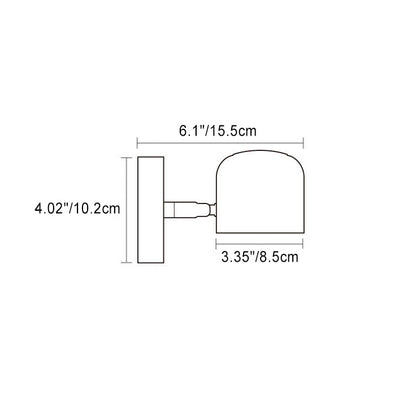 Cylinder Round Rotatable Aluminum LED Wall Sconce Lamp