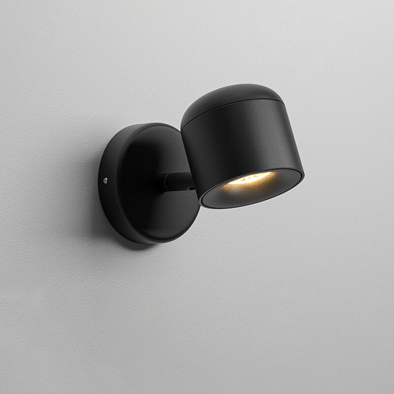 Cylinder Round Rotatable Aluminum LED Wall Sconce Lamp