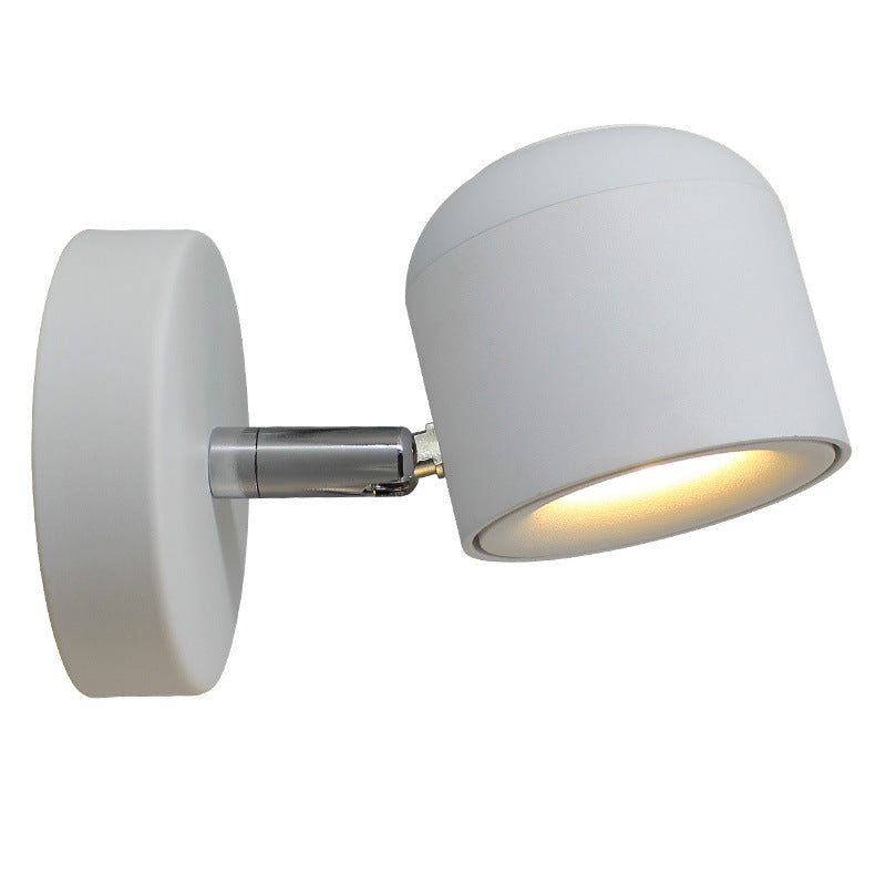 Cylinder Round Rotatable Aluminum LED Wall Sconce Lamp