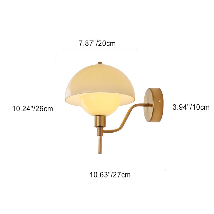 French Shape Glass Acrylic Iron 1-Light Wall Sconce Lamp