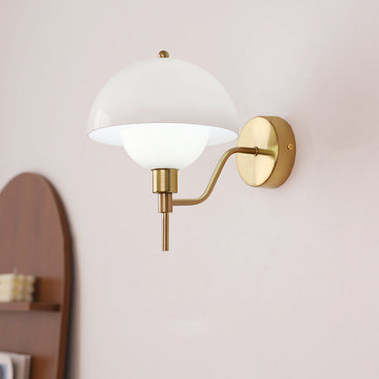 French Shape Glass Acrylic Iron 1-Light Wall Sconce Lamp