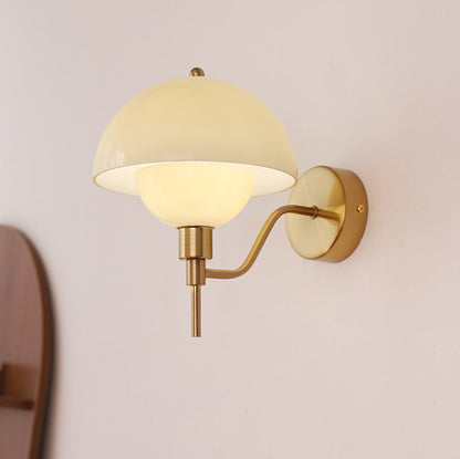 French Shape Glass Acrylic Iron 1-Light Wall Sconce Lamp
