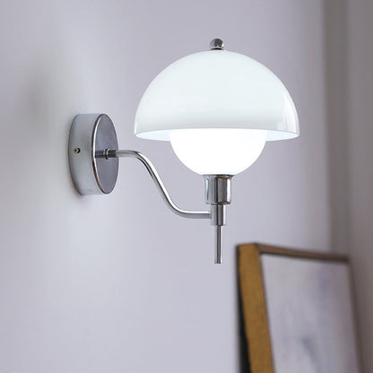 French Shape Glass Acrylic Iron 1-Light Wall Sconce Lamp