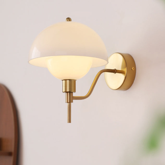 French Shape Glass Acrylic Iron 1-Light Wall Sconce Lamp