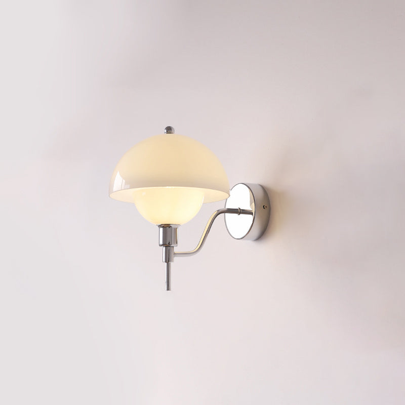 French Shape Glass Acrylic Iron 1-Light Wall Sconce Lamp