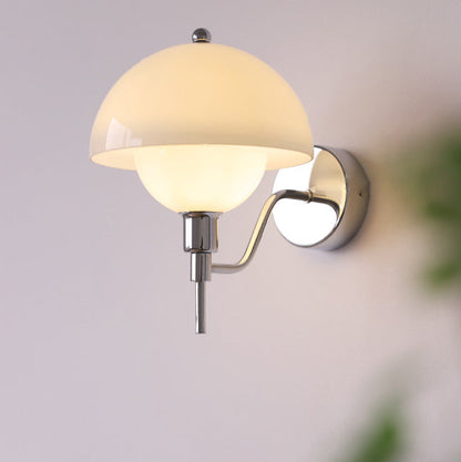 French Shape Glass Acrylic Iron 1-Light Wall Sconce Lamp
