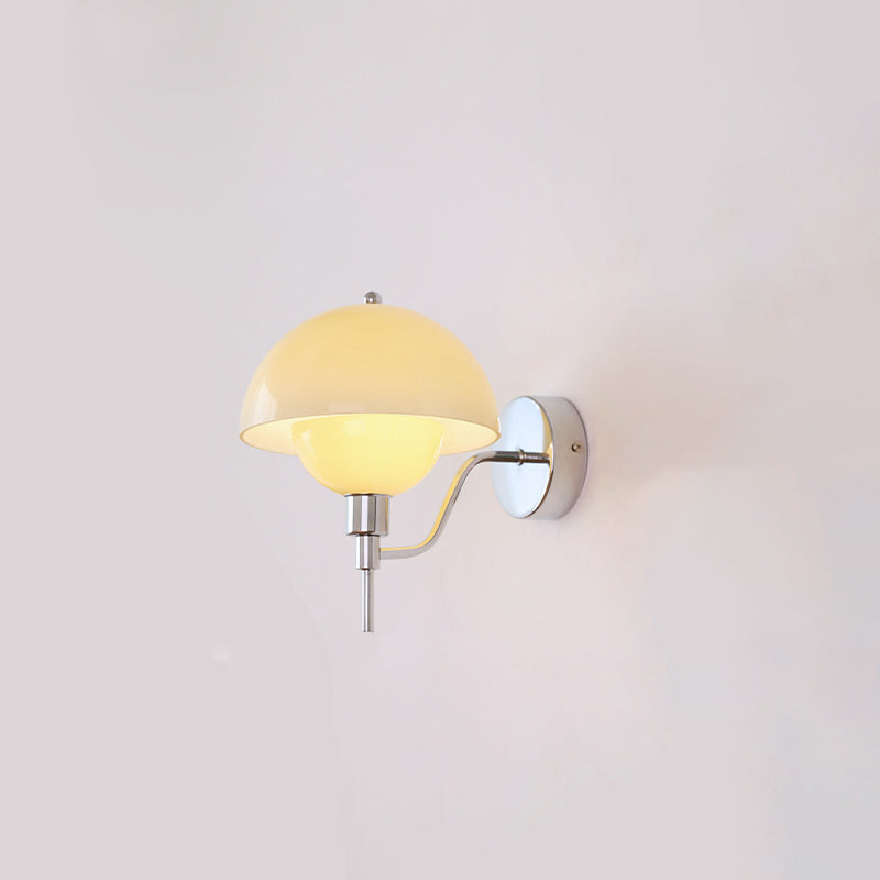 French Shape Glass Acrylic Iron 1-Light Wall Sconce Lamp