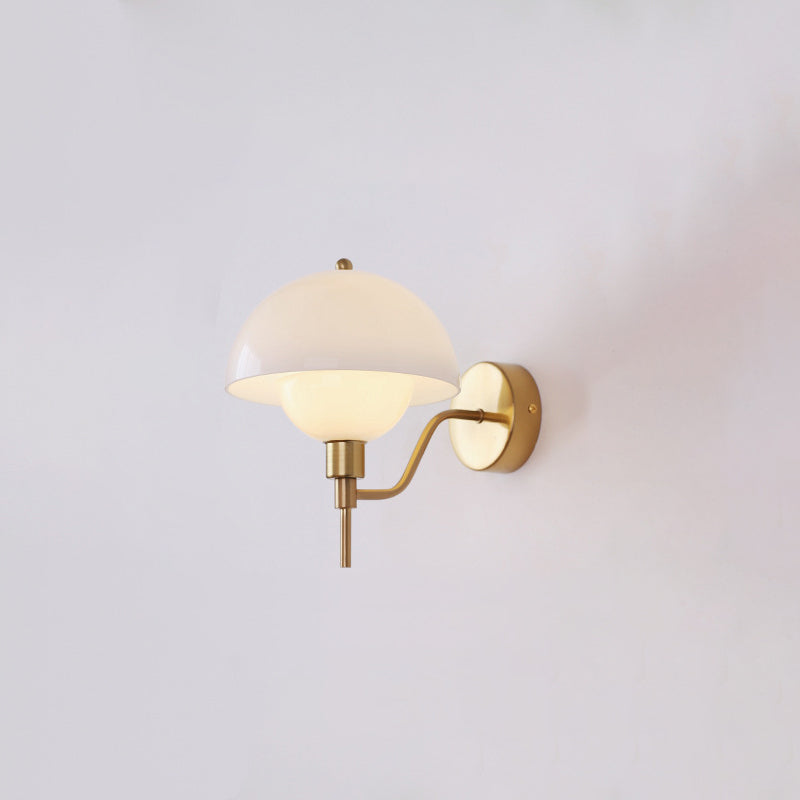 French Shape Glass Acrylic Iron 1-Light Wall Sconce Lamp