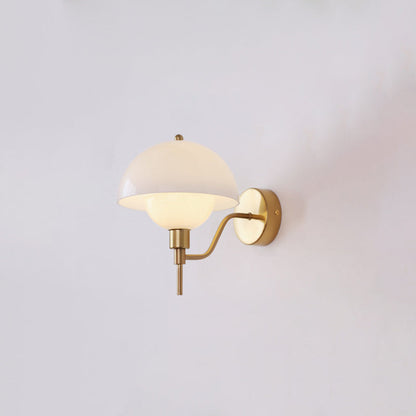 French Shape Glass Acrylic Iron 1-Light Wall Sconce Lamp