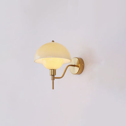 French Shape Glass Acrylic Iron 1-Light Wall Sconce Lamp