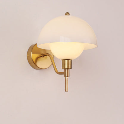 French Shape Glass Acrylic Iron 1-Light Wall Sconce Lamp