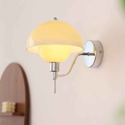 French Shape Glass Acrylic Iron 1-Light Wall Sconce Lamp